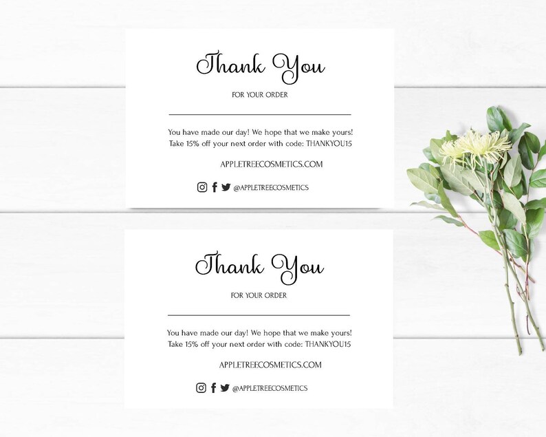 Thank You Cards Business, Thank You Cards Business Printable, Thank You ...