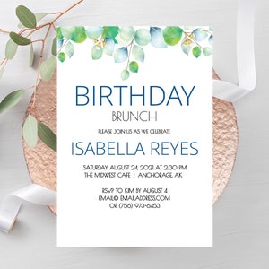 Birthday Brunch Invitation For Her 30th Birthday Invite Etsy