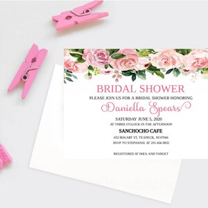 Bruidsdouche uitnodiging, Floral Bridal Shower Uitnodiging Template, Floral Bridal Shower Template, uitnodigingen Bruidsdouche, Bruidsdouche, Bruidsdouche