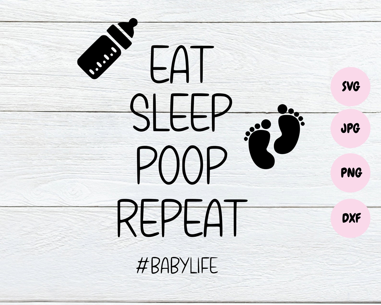 Funny Baby Boy Svg Cute Baby Saying Svg Eat Sleep Poop Etsy