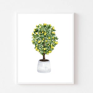 CITRUS WALL Kunst - Zitrone Home Decor - Digital Download Citrus Baum Druck - digitale Pflanzen Wand-Dekor - Wohnung Wand-Dekor