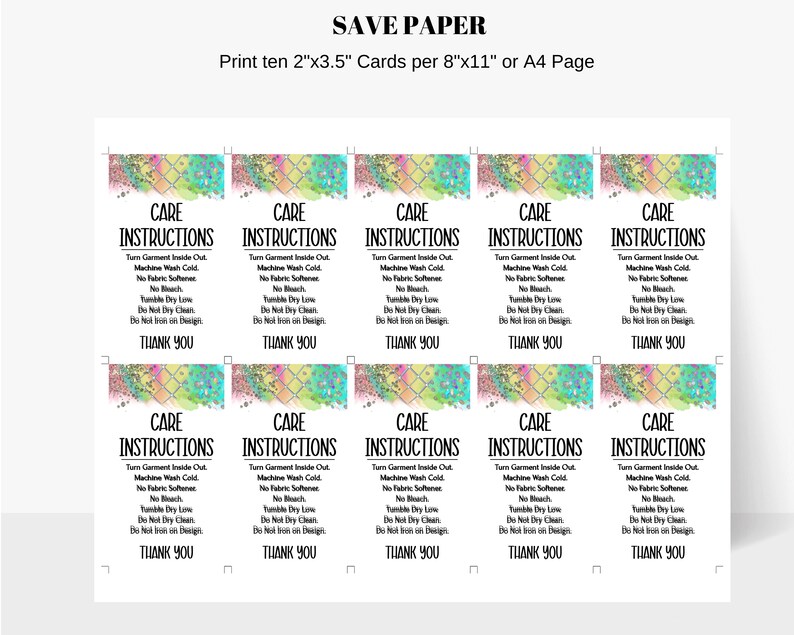 Colorful Glitter Care Card Template, Care Crad Png, Care Card for