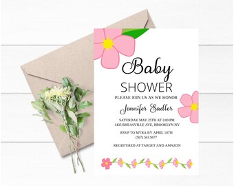Baby Shower Invitation, Instant Download, Baby Shower, Invitations for Baby shower, Editable Baby Shower Invitation, Baby shower invites
