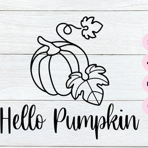 Hola calabaza svg, otoño calabaza svg, halloween svg, cricut cut files, hola otoño svg, felpudo de otoño SVG, archivo de corte de calabaza, acción de gracias svg