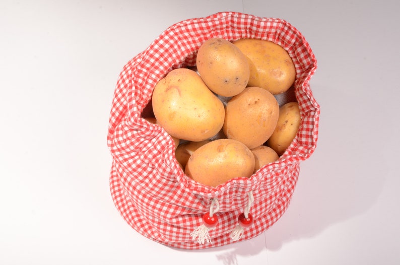 Potato bags for hot raclette potatoes made of cotton image 6