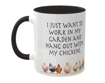 Mother's Day Decor Custom Chicken Gift Mug Mother's Day Easter Decor Gift Garden Chicken Lover Gift