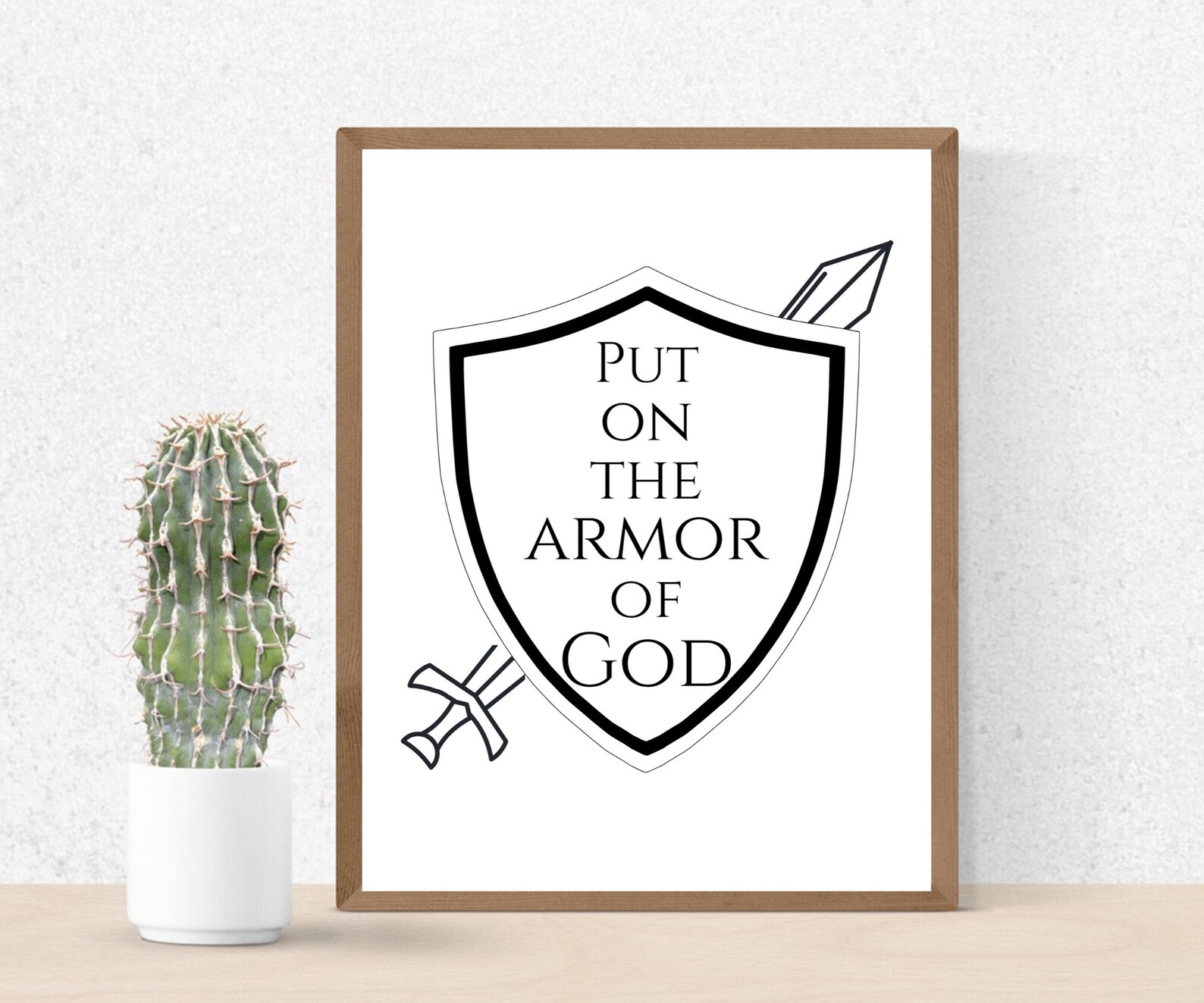Put On The Armor of God Bible Verse Wall Art Armor of God Etsy