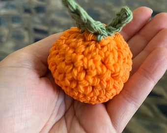 Crochet orange plushie, crochet fruit, tangerine, yoongi orange, kpop concert freebie