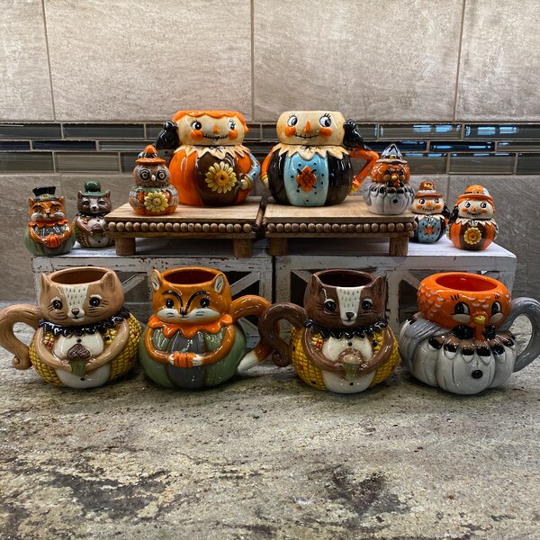 Assorted Authentic Fall & Autumn Johanna Parker Mugs| Johanna Parker Salt and Pepper | Your choice of a great selection