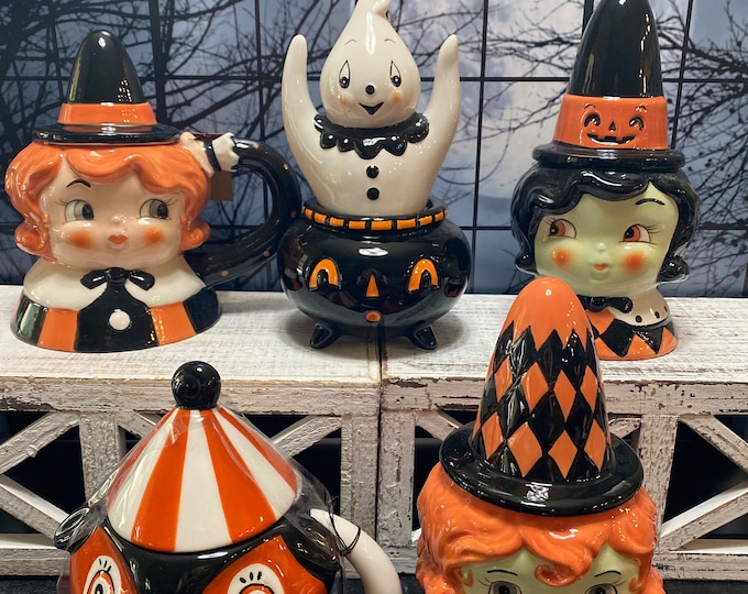 Johanna Parker Halloween Assorted JP Carnival Cottage Witches, Gus, Dog