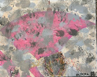 signed original abstract erotic art “shades #7 - peek-a-boo” 8x10