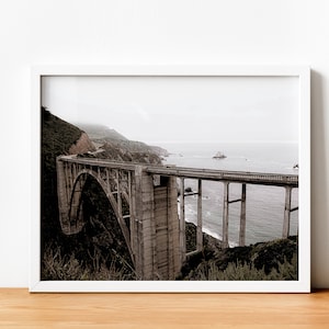 Bixby Bridge Print, Digital Download, Printable Big Sur Art, Architecture Wall Art, Home Decor, Color Photography