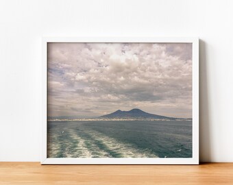 Mount Vesuvius Print, Digital Download, Printable Naples Art, Landscape Wall Art, Home Decor, Color Photography