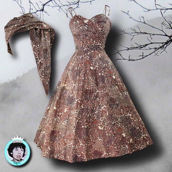 True Vintage 50’s Cotton Fit n Flare Tea Dress