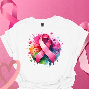 Breast Cancer Awareness Gift Set: Ribbon Shirt, Tumbler & Mug