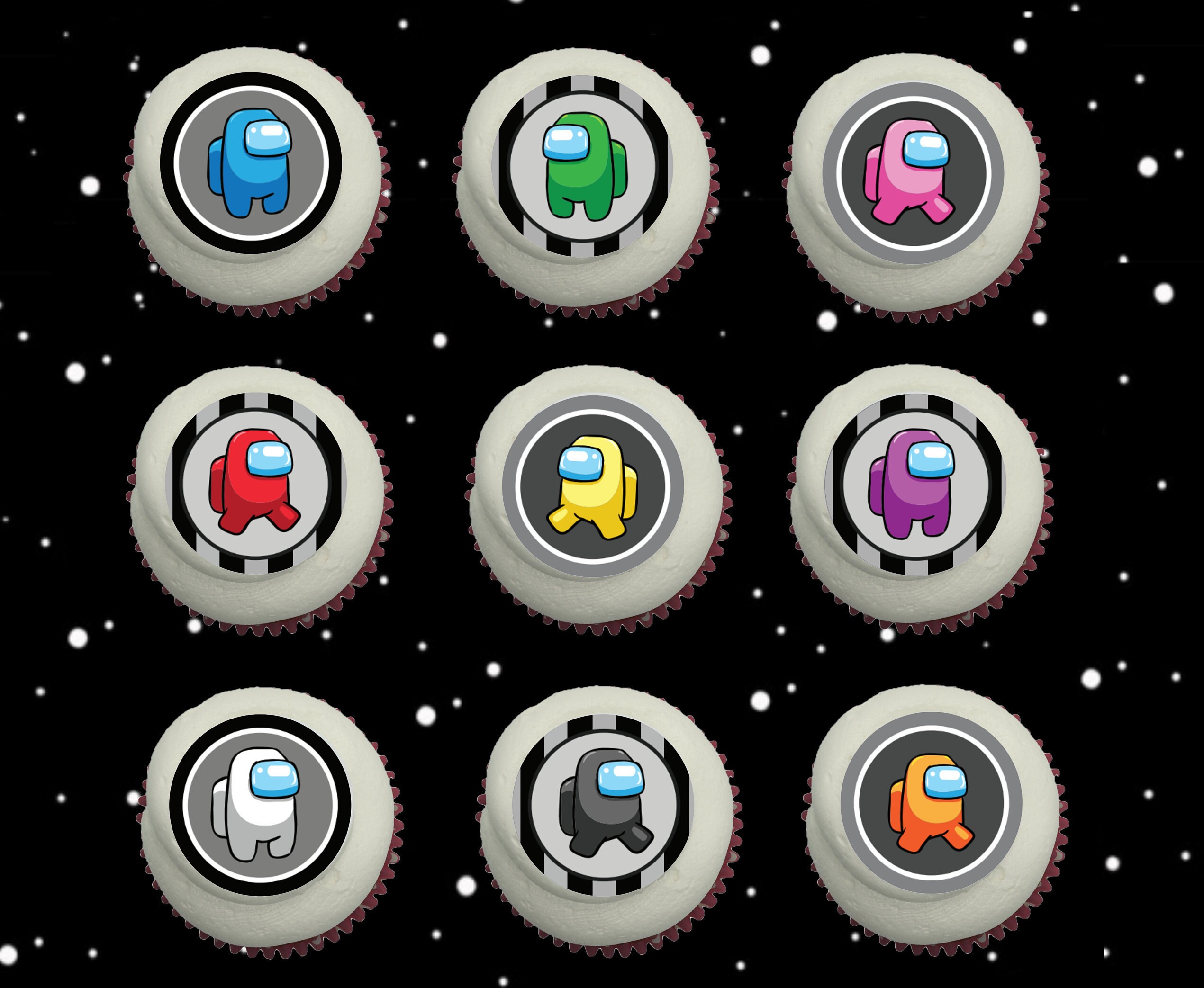 Among Us Party Edible Image Cupcake Topper PRE-CUT - Etsy