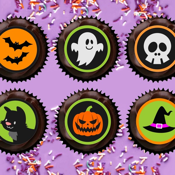 Happy Halloween! - Edible Image Cupcake / Cookie Topper - PRE-CUT
