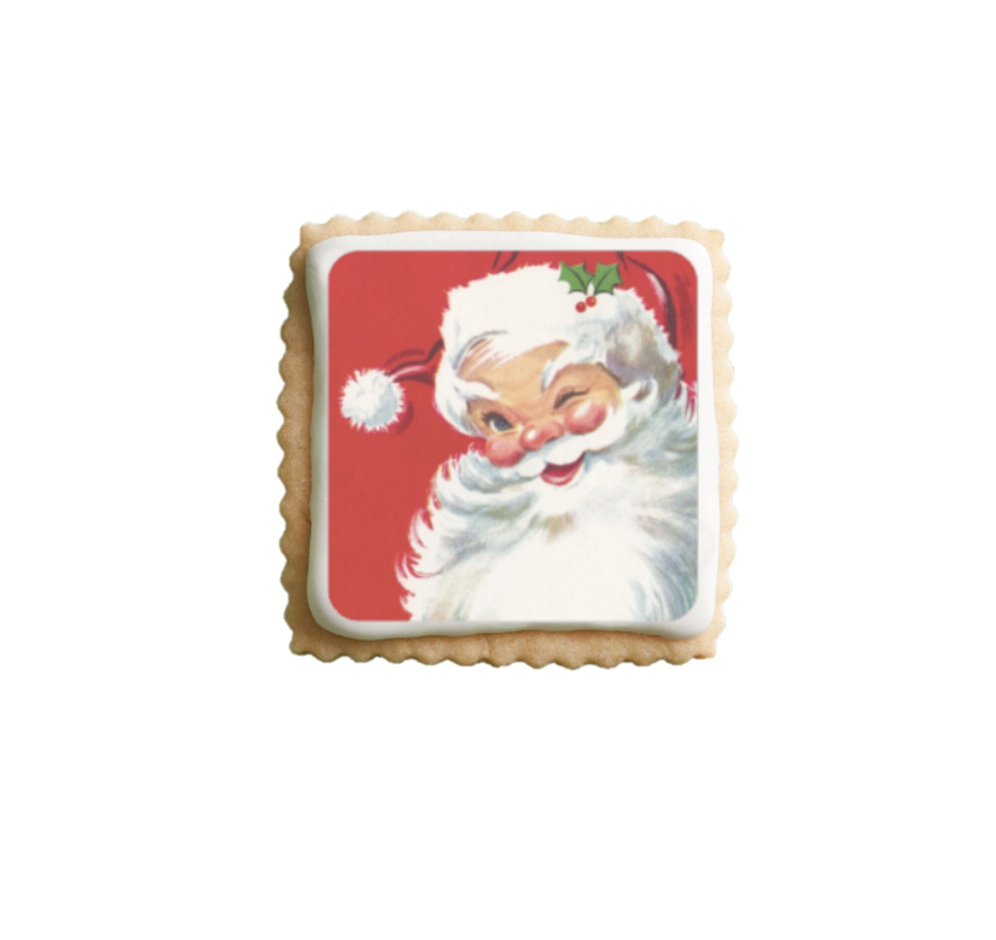 Vintage Christmas Toppers Edible Image Cookie / Cupcake Etsy