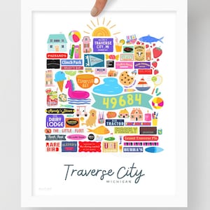 Framed Traverse City, MI Print