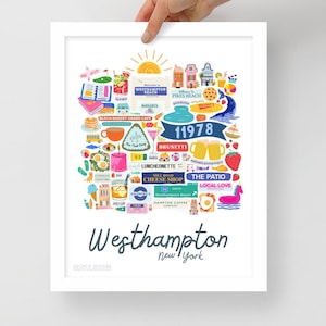 Gerahmter Westhampton Druck