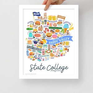 Impresión de la universidad estatal enmarcada