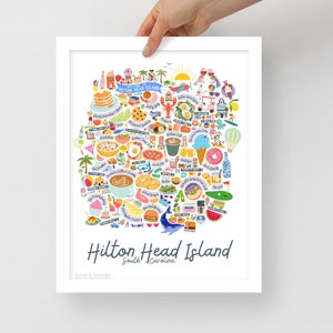 Impression encadrée de l'île de Hilton Head