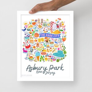 Ingelijste Asbury Park-afdruk