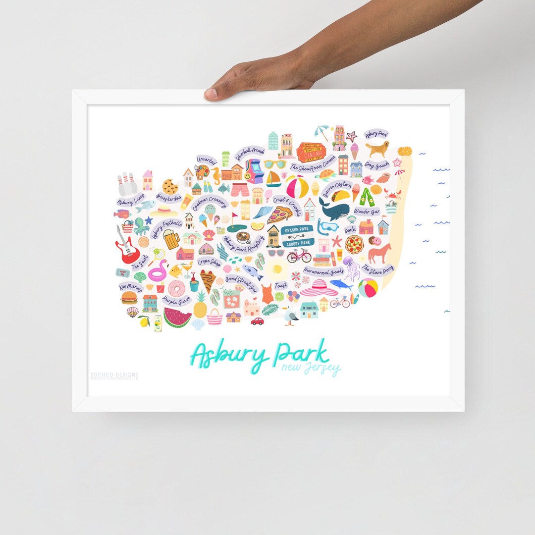 Framed Asbury Park Print - Etsy