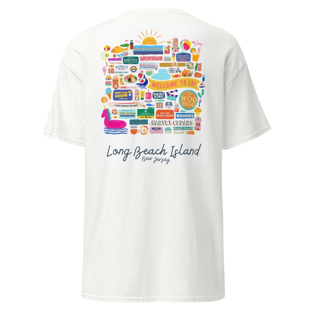 Long Beach Island (LBI) Tshirt - White - Etsy