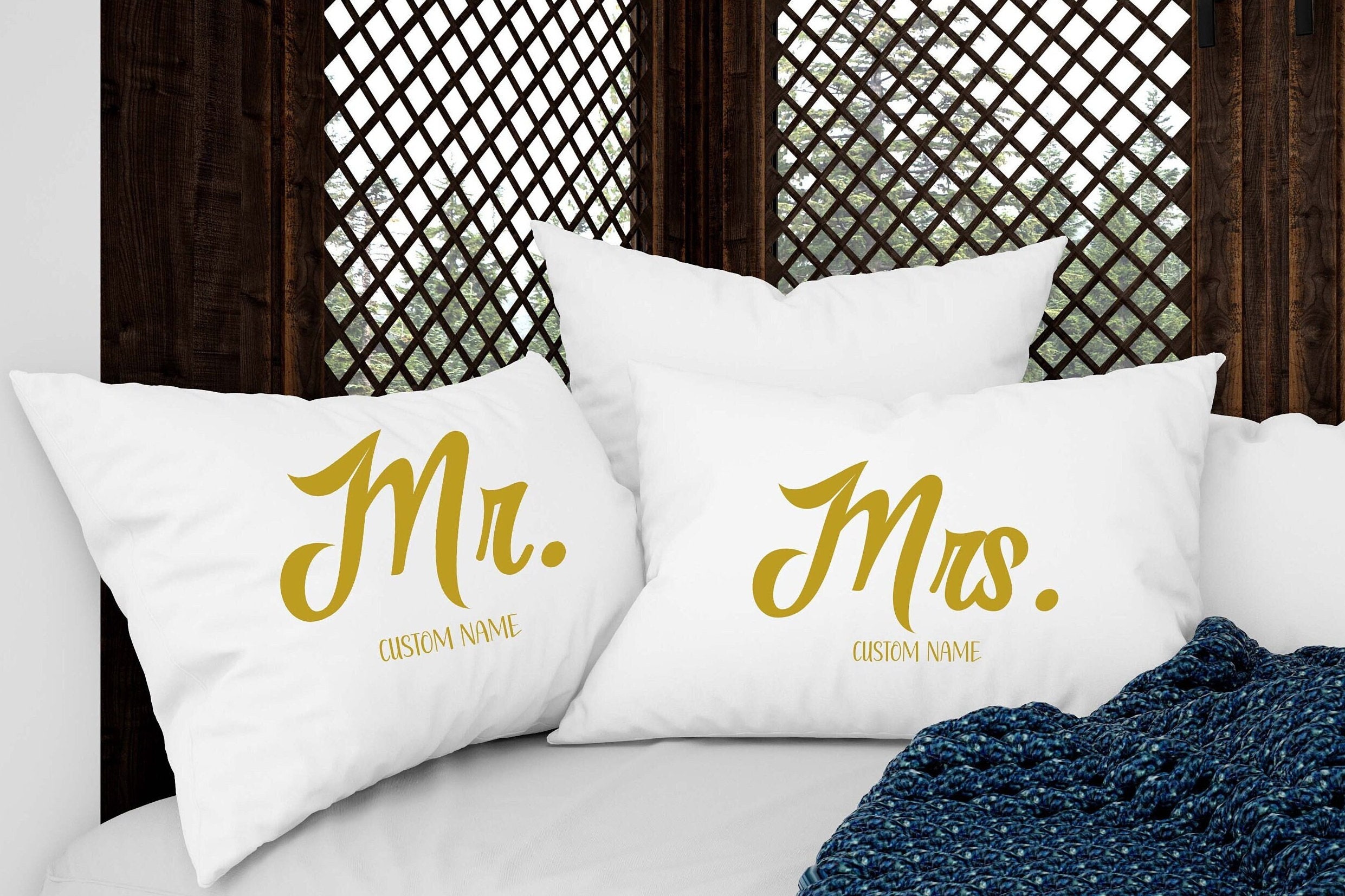 Personalized Mr. and Mrs. Pillowcase Wedding Gift Etsy Canada