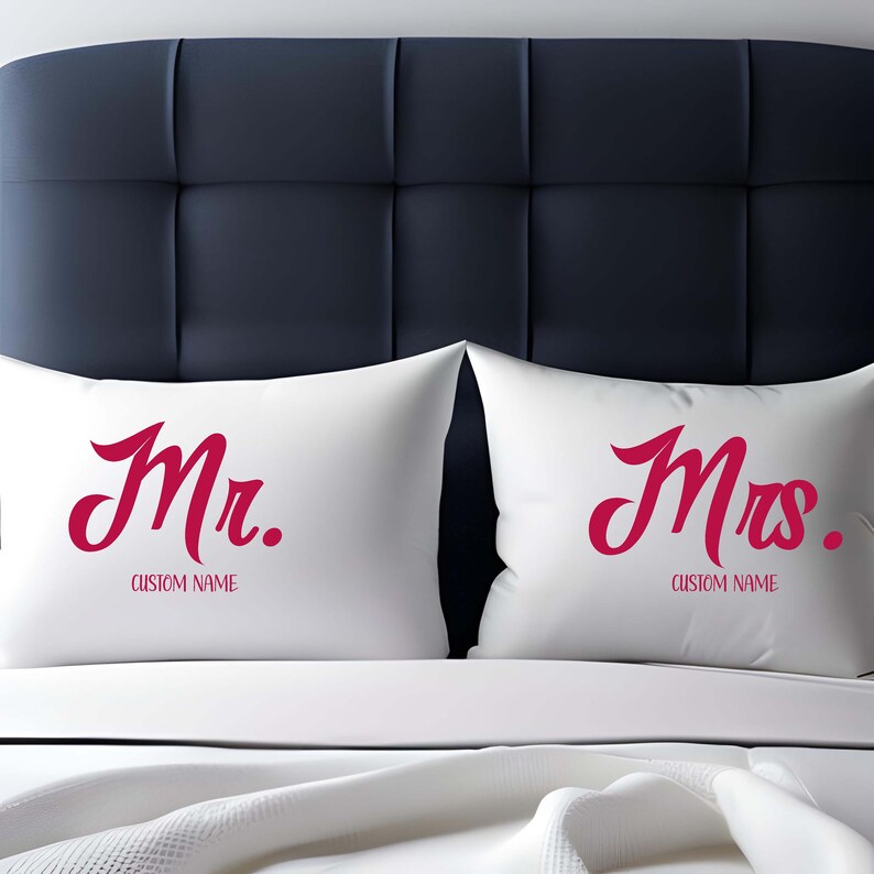 Personalized Mr. and Mrs. Pillowcase Wedding Gift Etsy Canada