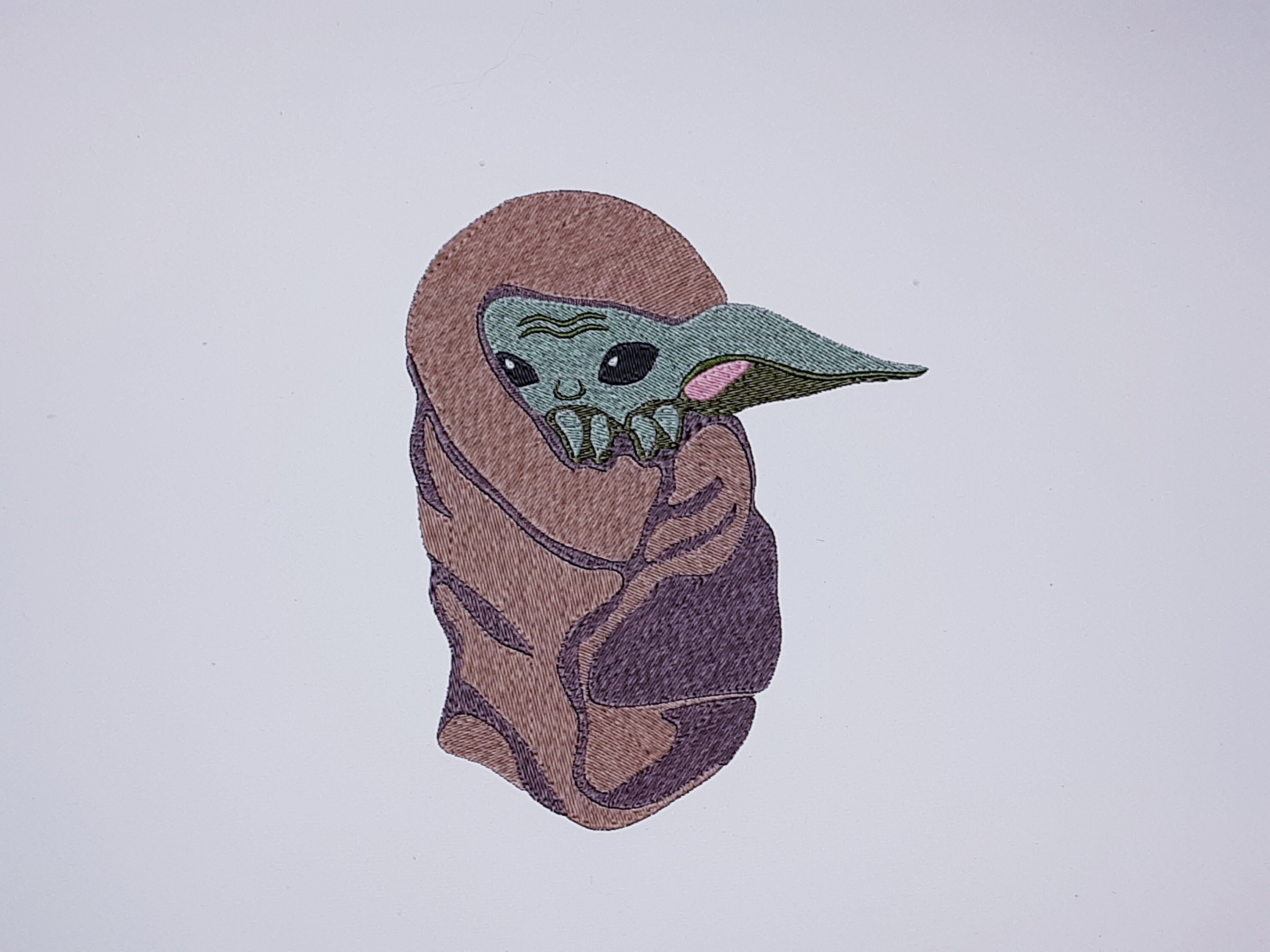 Baby Yoda Peeking Out of Blanket Based on Star Wars Etsy