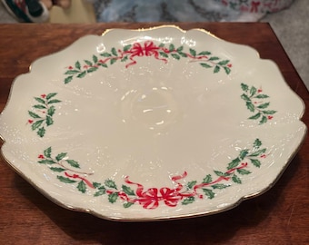 Lenox 12" round Serving Plate Holiday design