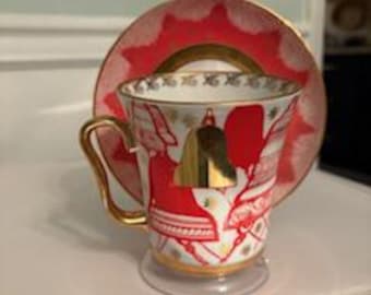 Lomonosov Porcelain "Red Bells" pattern USSR