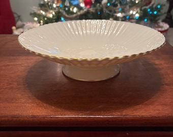 Lenox Citation 10.5 Cream Fluted Footed Compote