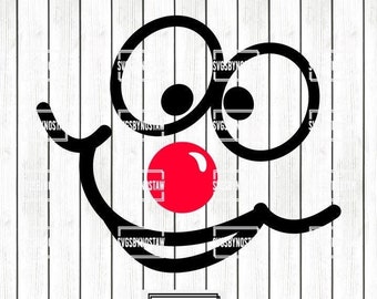 File di taglio del giorno del naso rosso in formato svg/png/pdf. Giorno del naso rosso in formato SVG. Consapevolezza sulla povertà infantile. Scaricamento digitale.