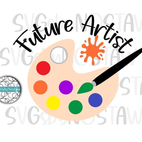 Future Artist cut file in svg/png/pdf/jpg. Kids Art Shirt svg. Paint Palette svg. Art Party Shirt svg. Digital Download.