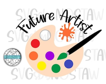 File di taglio del futuro artista in formato SVG/png/pdf/jpg. Camicia artistica per bambini in formato SVG. Tavolozza dei colori in formato SVG. Camicia da festa artistica in formato SVG. Scaricamento digitale.