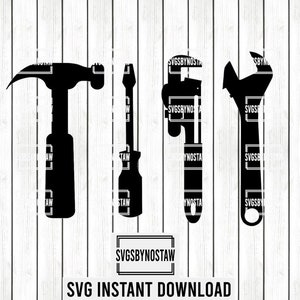 Tool Set cut file in svg/png/jpg.  Wrench svg.   Hammer svg. Tools svg. Digital Download.