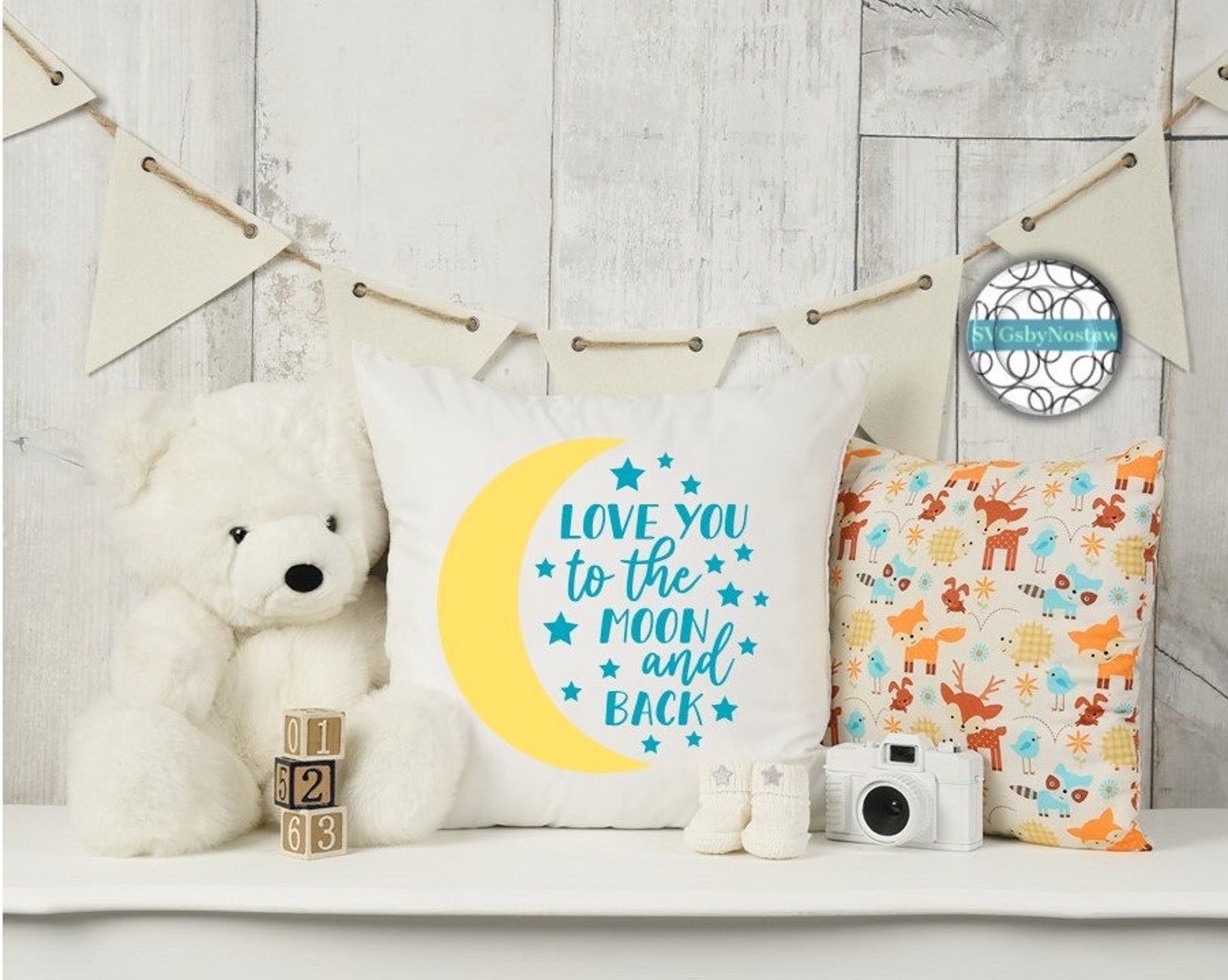 Love You to the Moon and Back Cut File in Svg/png/jpg/pdf. Nursery Svg ...