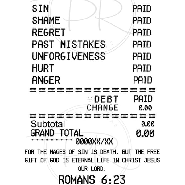 Salvation Jesus Paid It All SVG, PNG