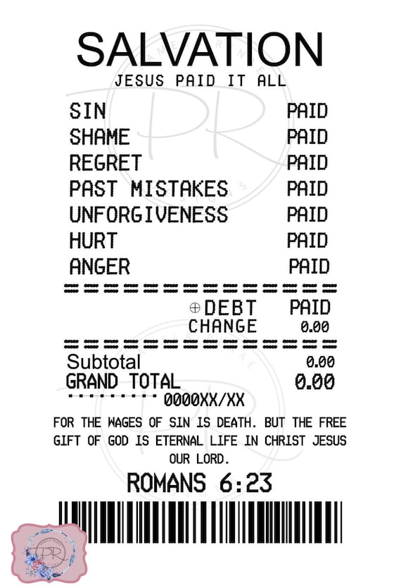 Salvation Jesus Paid It All SVG PNG Etsy