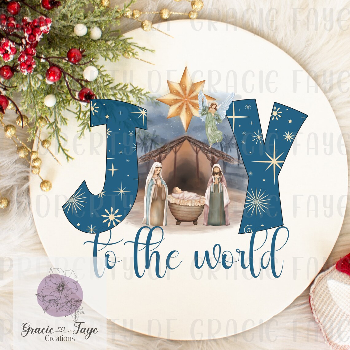 Joy to the World Nativity-png File-instant - Etsy Canada