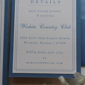 Details card or RSVP can be equally as stunning.