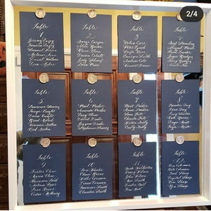 Gráfico de asientos para almuerzos de negocios, tarjetas con sello de cera, gráfico de asientos para cenas corporativas para empleados e invitados, decoración formal para cenas de negocios y fiestas