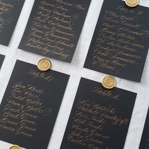 Seating Chart Cards fundraising event formal seating wax seal calligraphy seating chart formal banquet decor functional centerpiece seating