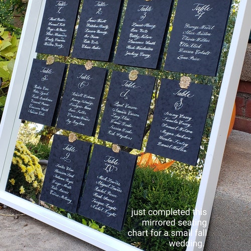 Seating Chart Cards With Wax Seals Table Assignment Cards for Etsy