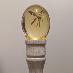 Hardwood John Hammond Cane with 3D printed fly image 2