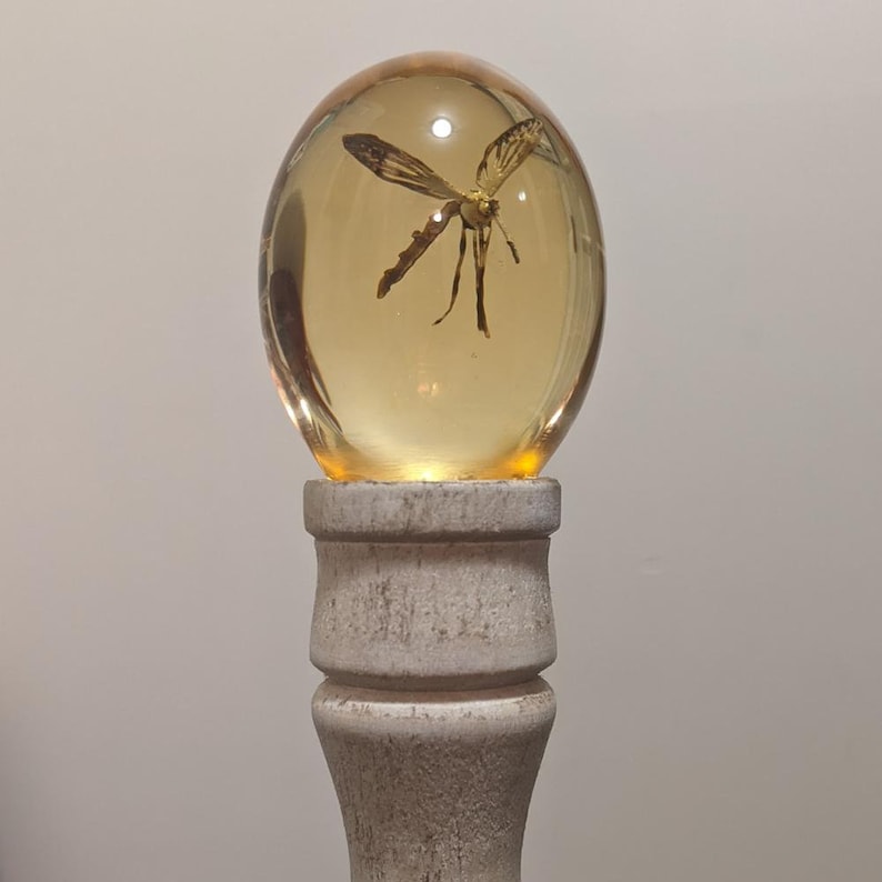 Hardwood John Hammond Cane with 3D printed fly image 2