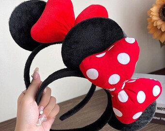 Minnie Mouse Ears Disney Headband,Disney Ears For Kids,Black Disney Ear,Mickey Ear Headband,Birthday Minnie,Girls Mouse Ears Sequin Headband